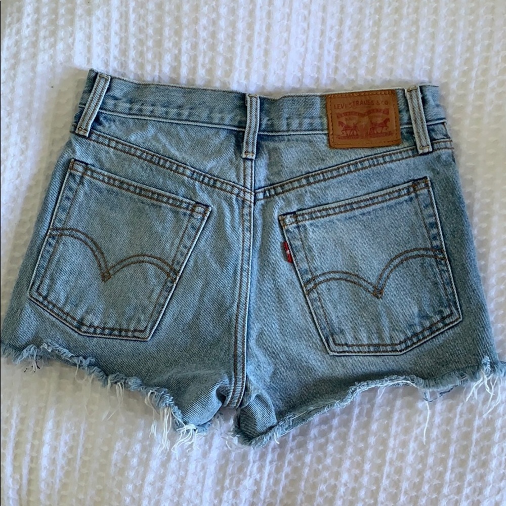 Levi’s light wash denim shorts